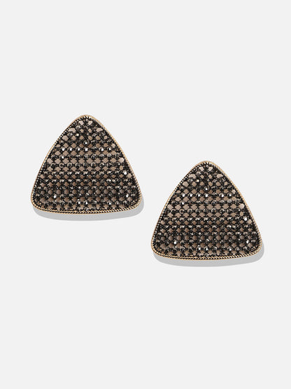 Gold-Plated Contemporary Studs Earrings