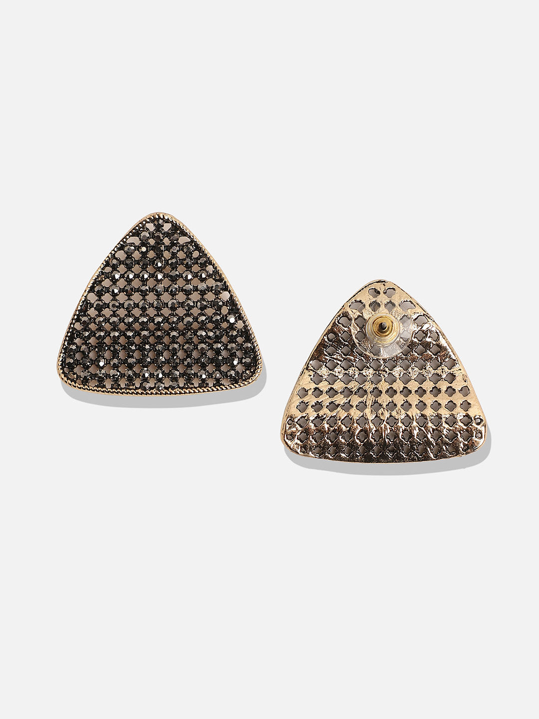 Gold-Plated Contemporary Studs Earrings