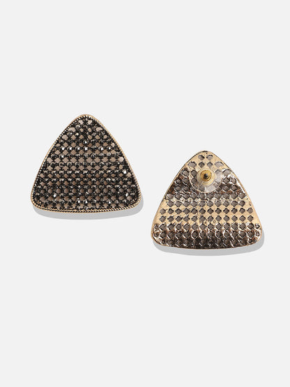Gold-Plated Contemporary Studs Earrings