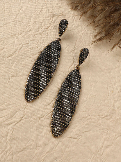 Gold-Plated Contemporary Drop Earrings