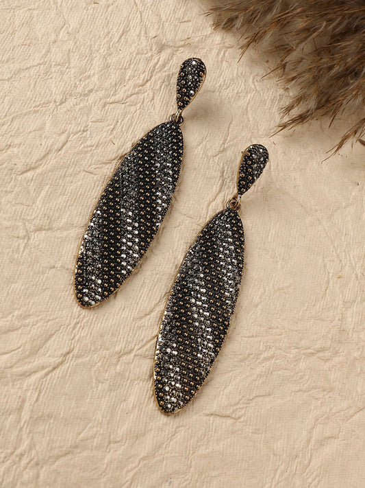 Gold-Plated Contemporary Drop Earrings
