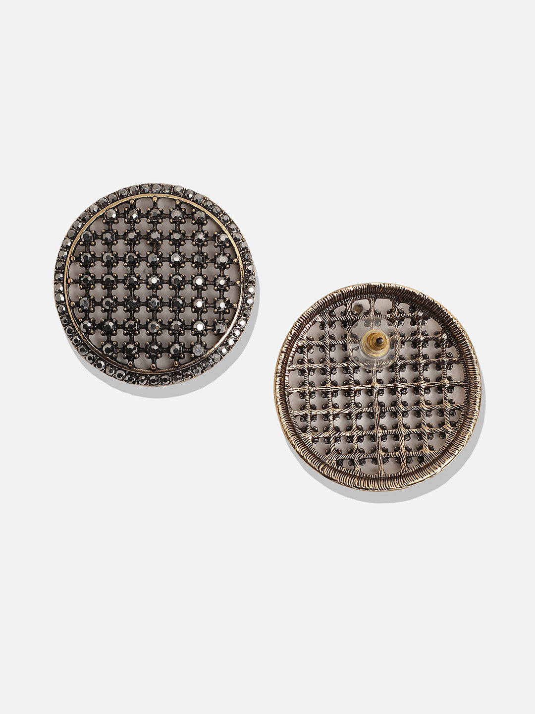 Gold-Plated Contemporary Studs Earrings