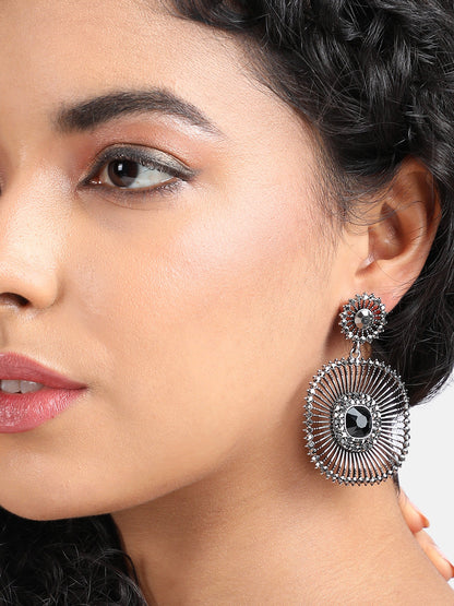 Silver-Plated Drop Earrings