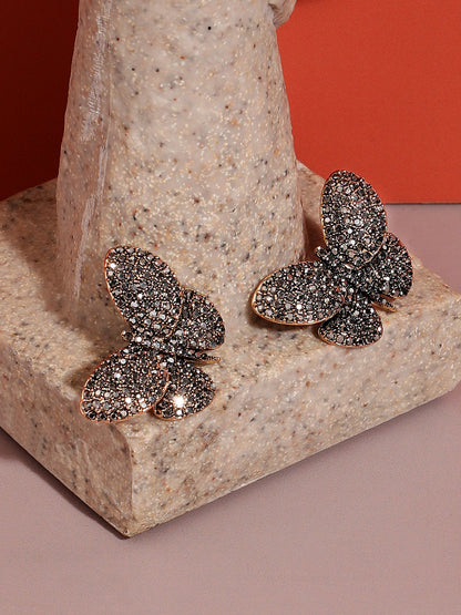 Silver-Plated Contemporary Studs Earrings