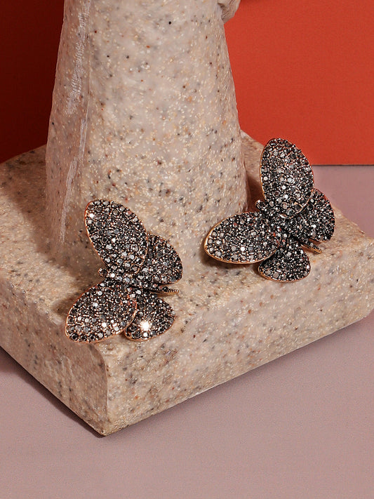 Silver-Plated Contemporary Studs Earrings
