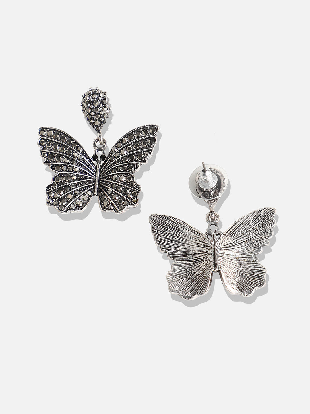 Silver-PlatedContemporary Drop Earrings