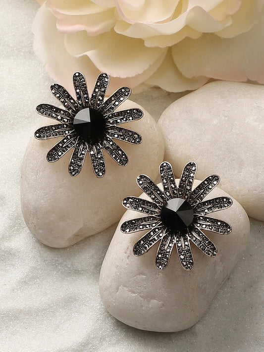 Gold-Plated Contemporary Studs Earrings