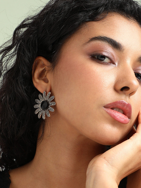 Gold-Plated Contemporary Studs Earrings