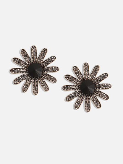 Gold-Plated Contemporary Studs Earrings