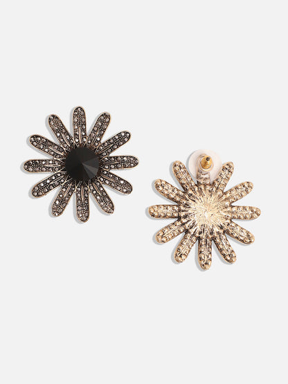 Gold-Plated Contemporary Studs Earrings