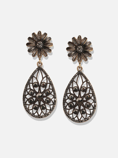 Gold-Plated Contemporary Drop Earrings