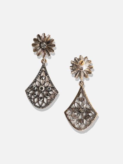 Gold-Plated Contemporary Drop Earrings