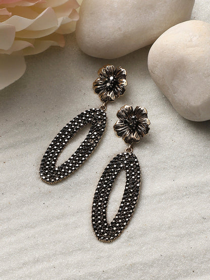 Gold-Plated Contemporary Drop Earrings