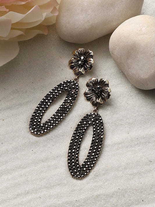 Gold-Plated Contemporary Drop Earrings