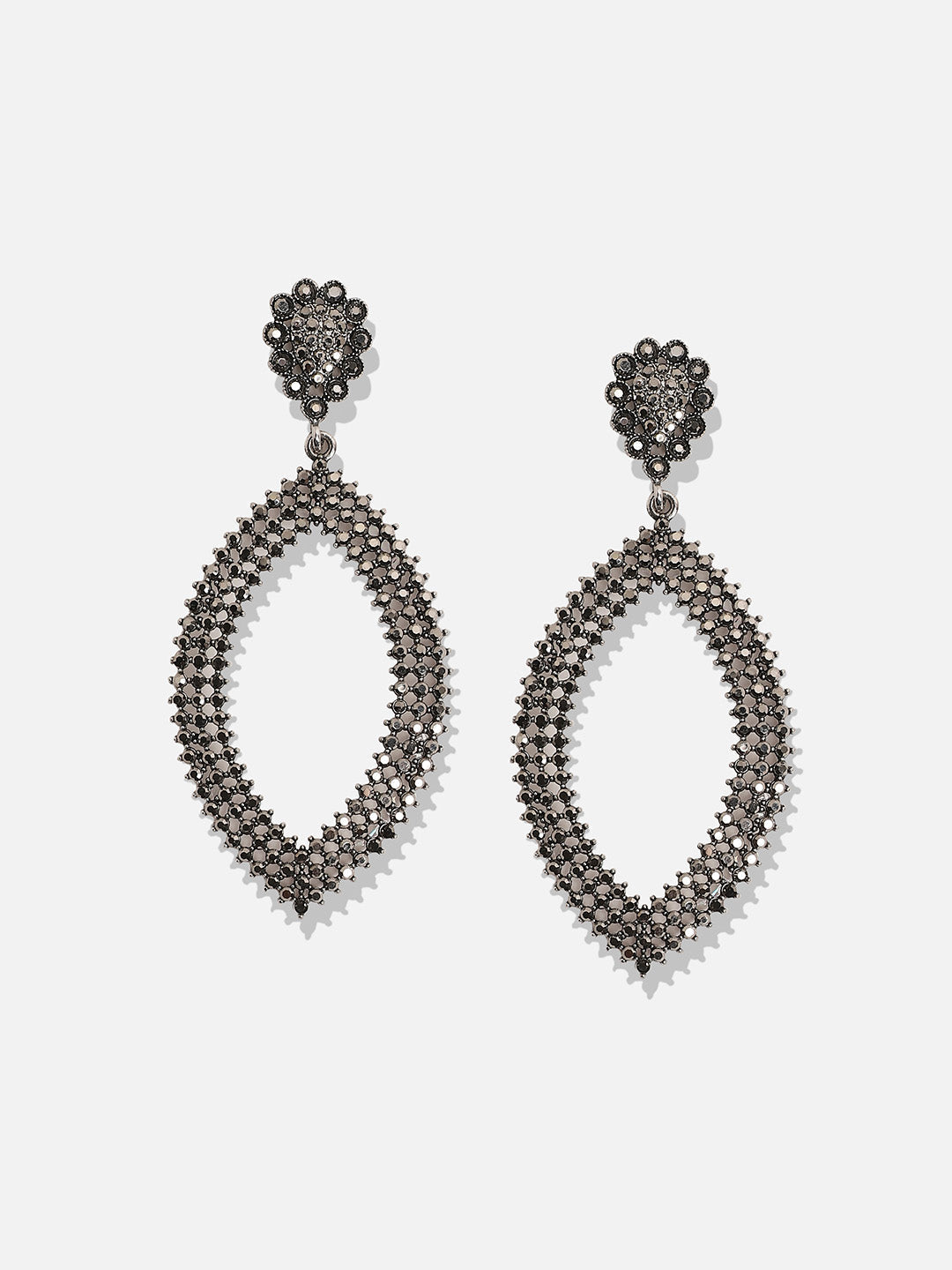 Silver-Plated Contemporary Drop Earrings