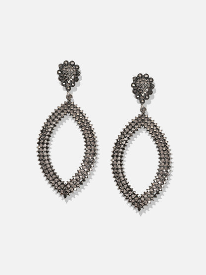 Silver-Plated Contemporary Drop Earrings