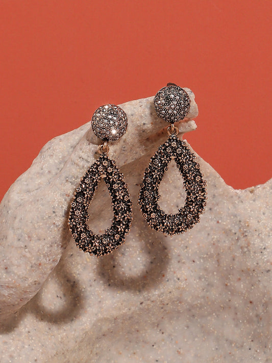Gold-Plated Contemporary Drop Earrings