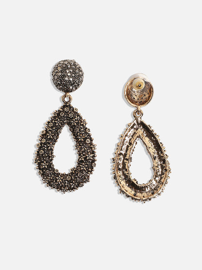 Gold-Plated Contemporary Drop Earrings