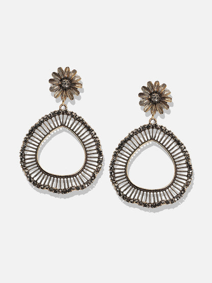 Gold-Plated Contemporary Drop Earrings