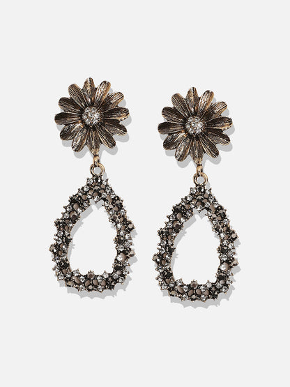 Gold-Plated Contemporary Drop Earrings