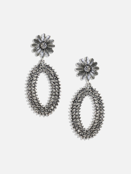 Silver-Plated Contemporary Drop Earrings