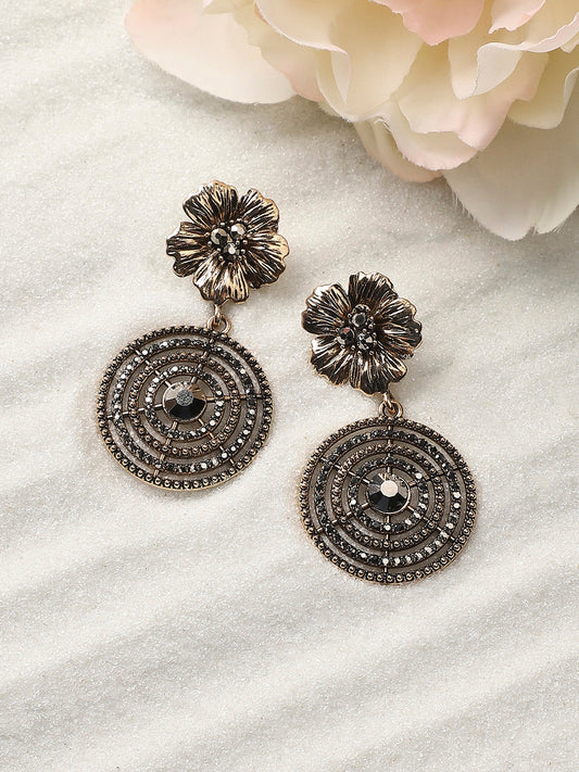 Gold-Plated Contemporary Drop Earrings