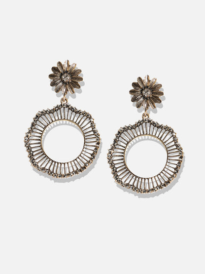 Gold-Plated Contemporary Drop Earrings