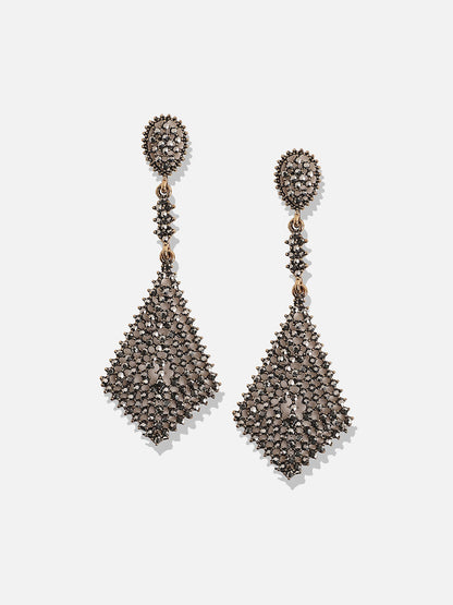 Gold-Plated Contemporary Drop Earrings