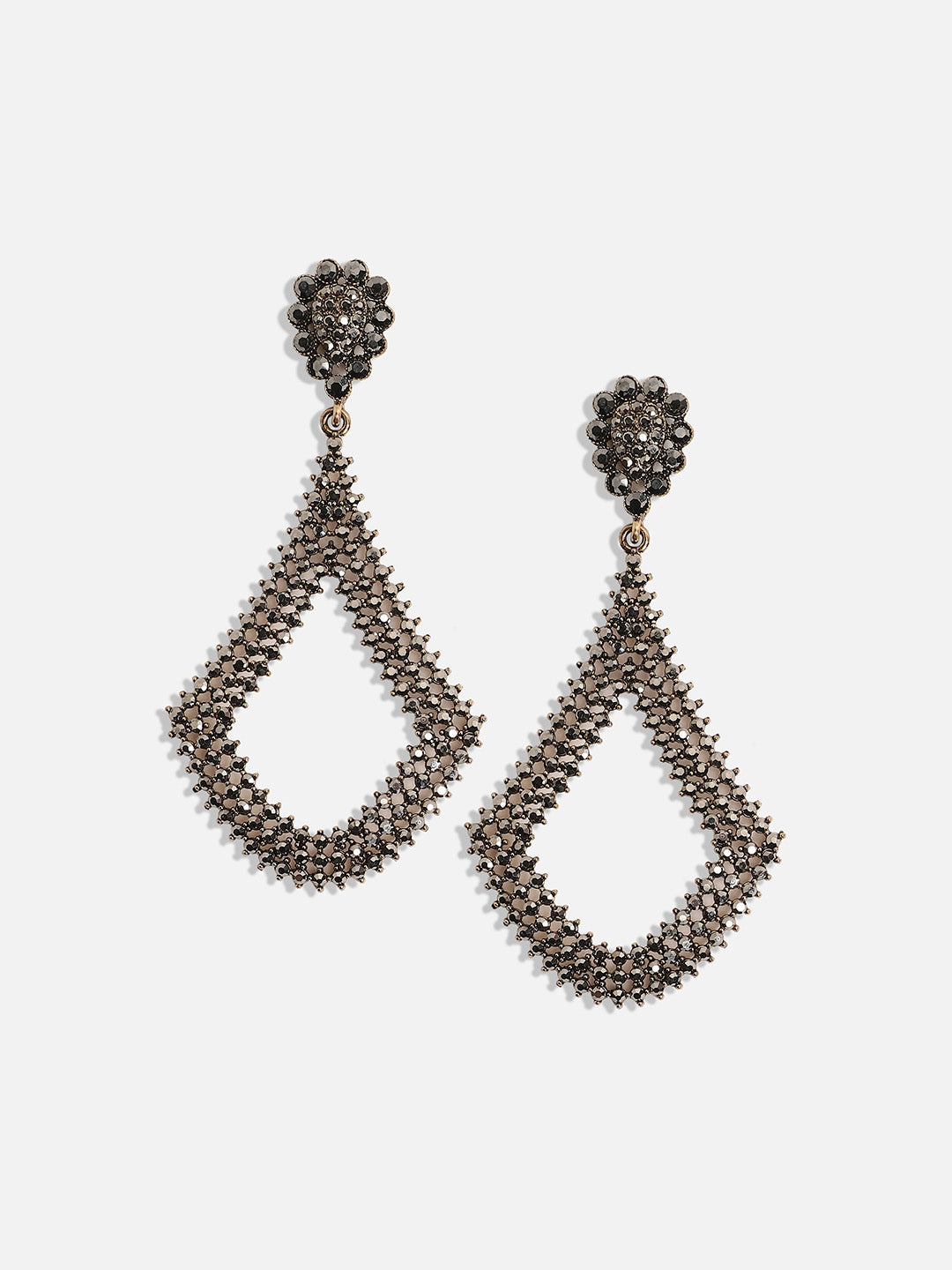 Gold-Plated Contemporary Drop Earrings