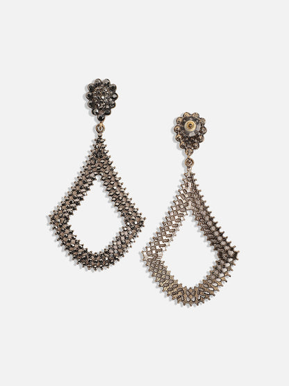 Gold-Plated Contemporary Drop Earrings