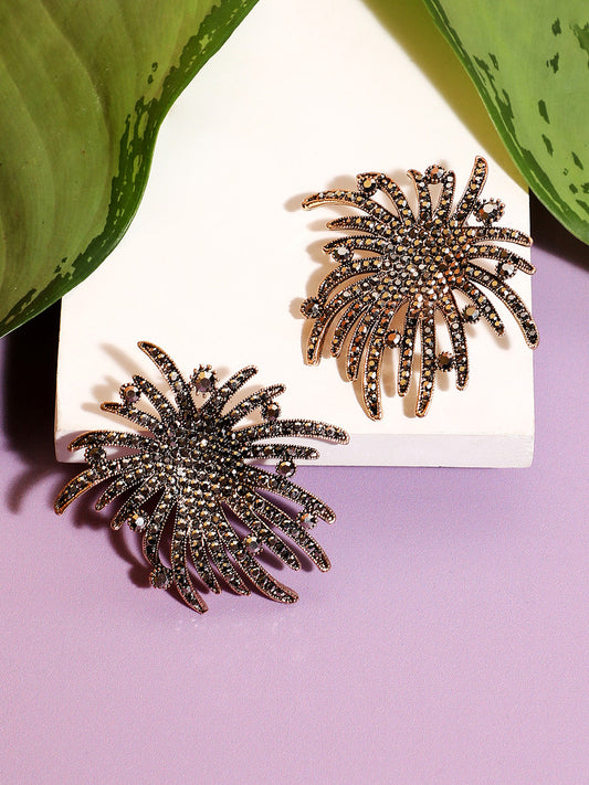 Gold-Plated Contemporary Studs Earrings