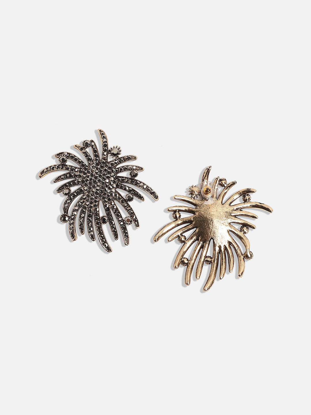Gold-Plated Contemporary Studs Earrings
