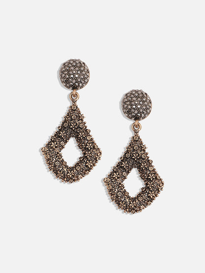 Gold-Plated Contemporary Drop Earrings