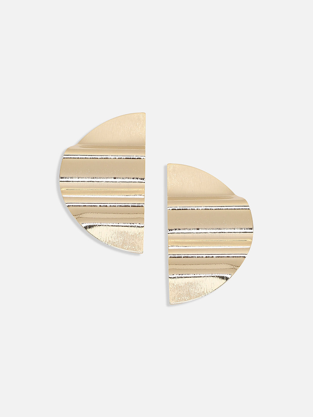 Gold-Plated Contemporary Stud Earrings