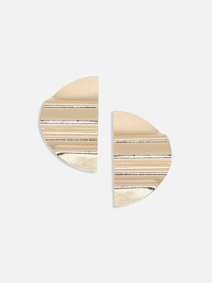 Gold-Plated Contemporary Stud Earrings