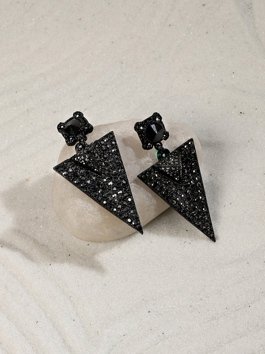 Artificial Stones Studded Drop Earrings