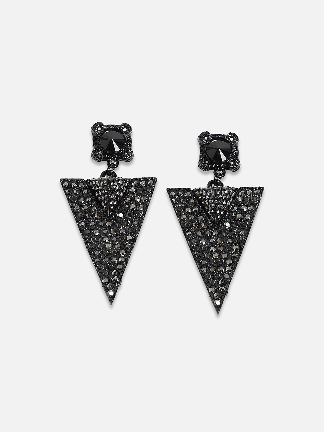 Artificial Stones Studded Drop Earrings