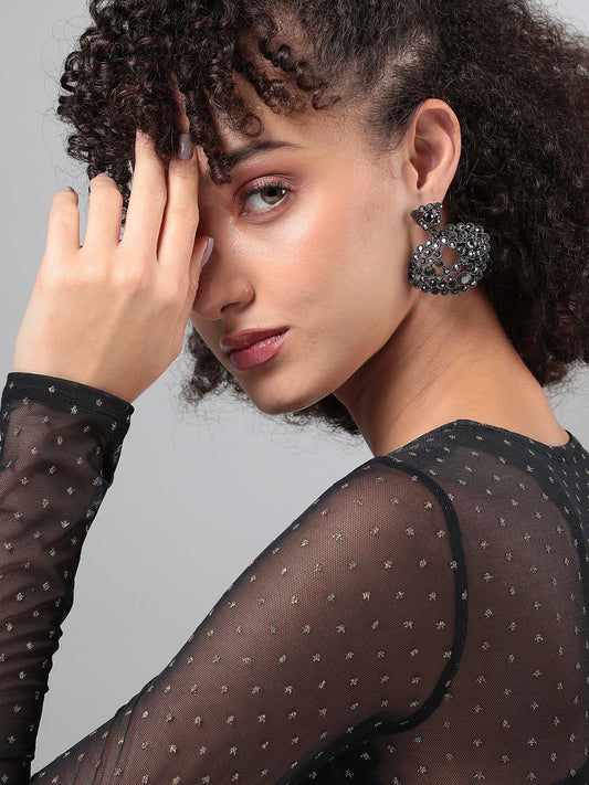Silver-Plated Contemporary Stud Earrings