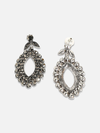 Silver-Plated Contemporary Drop Earrings