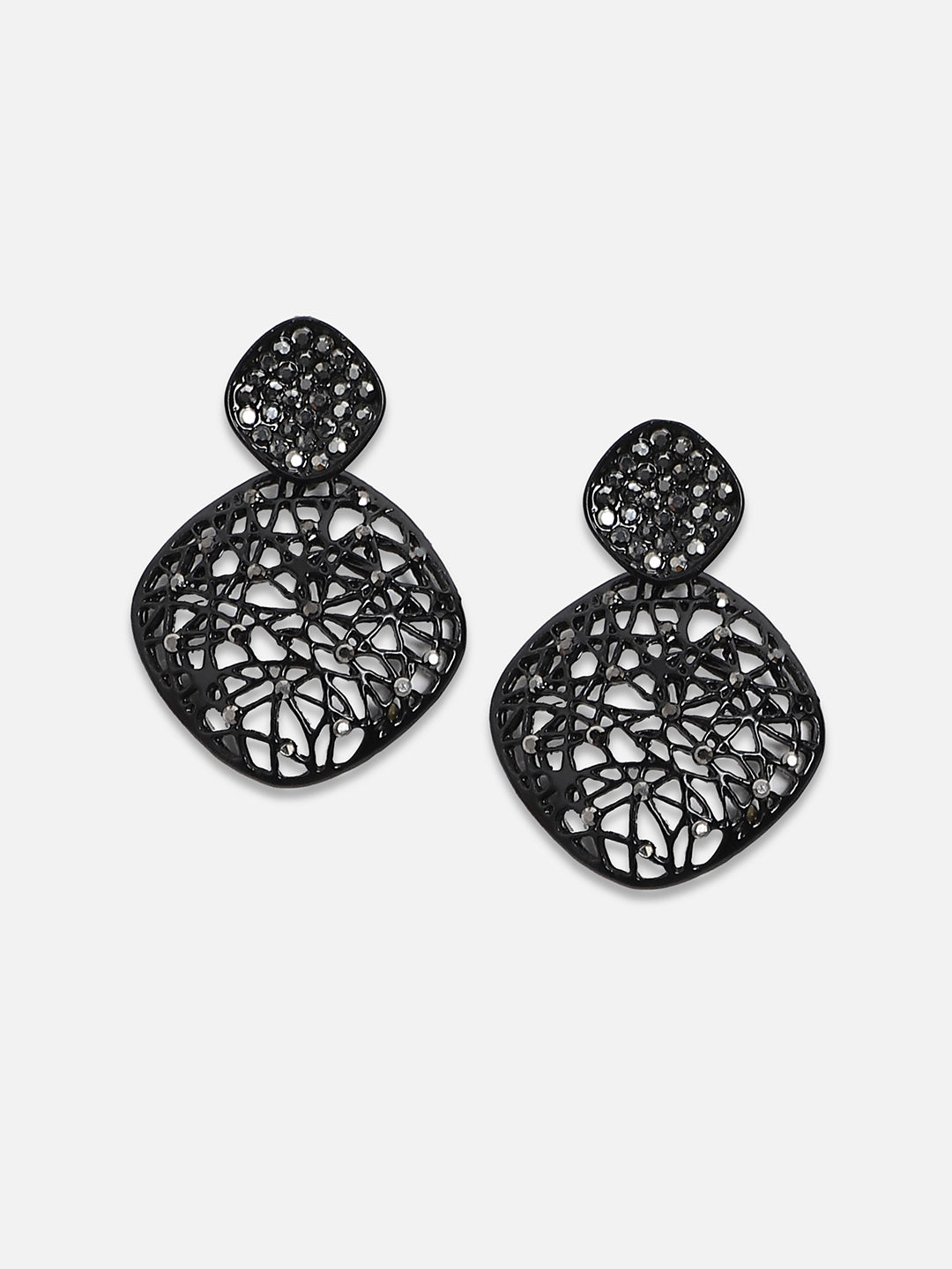 Artificial Stones Studded Drop Earrings