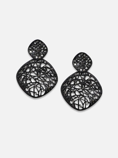 Artificial Stones Studded Drop Earrings