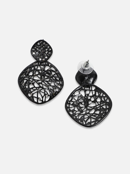 Artificial Stones Studded Drop Earrings
