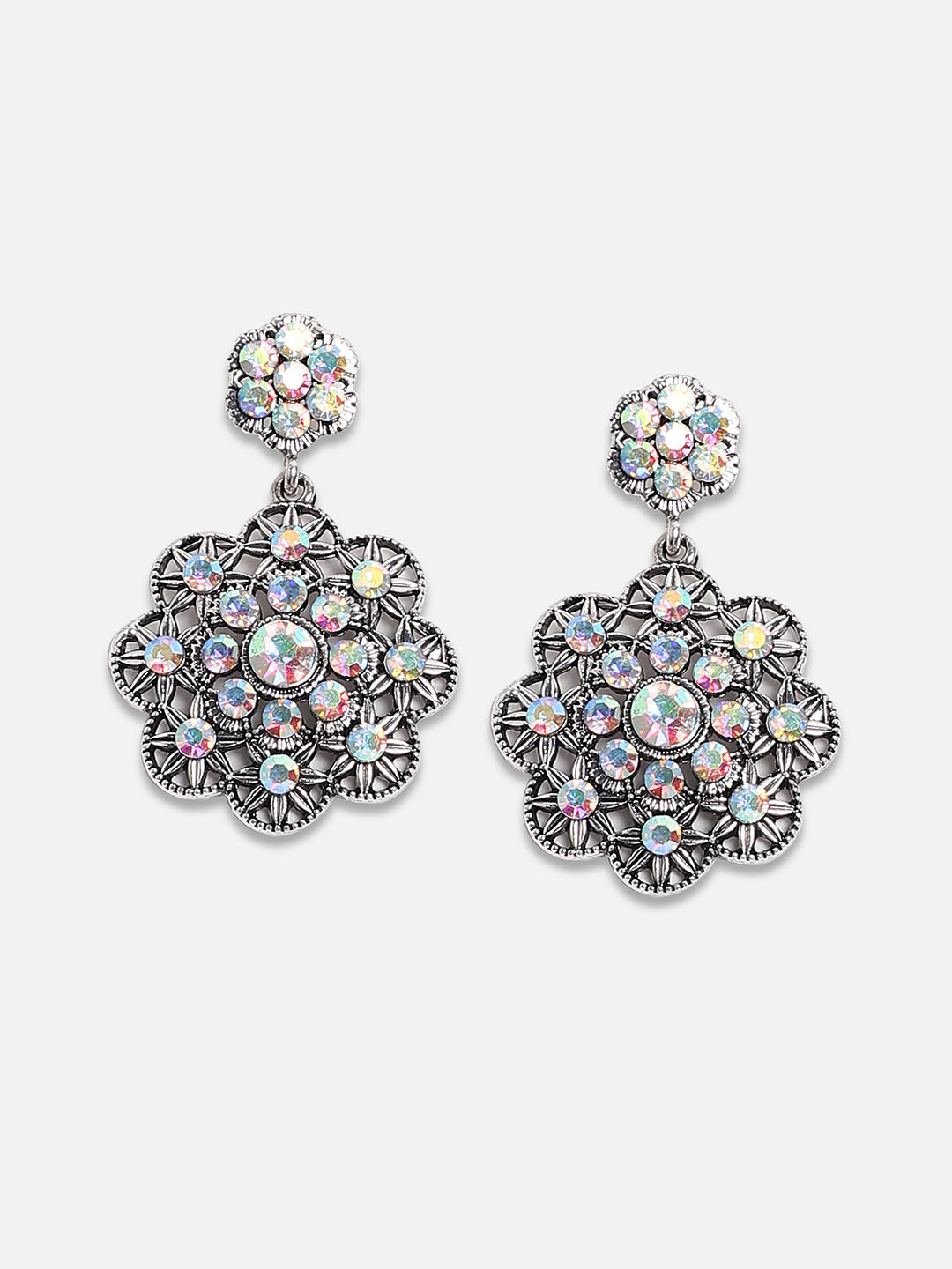 Silver-Plated Drop Earrings