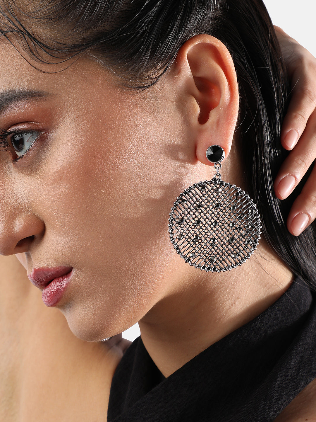 Silver-Plated Drop Earrings