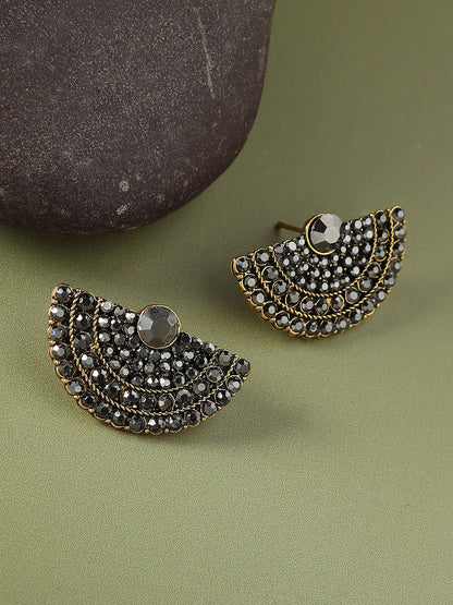 Artificial Stones Gold-Plated Studs Earrings
