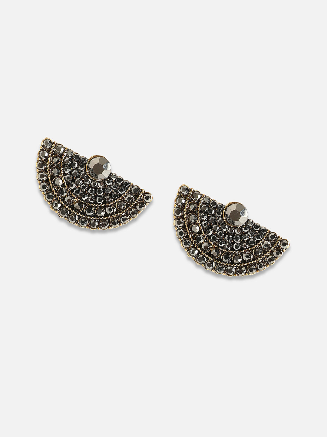 Artificial Stones Gold-Plated Studs Earrings