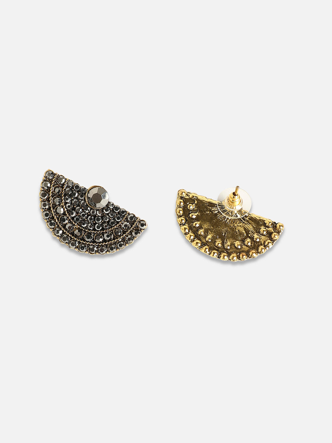Artificial Stones Gold-Plated Studs Earrings