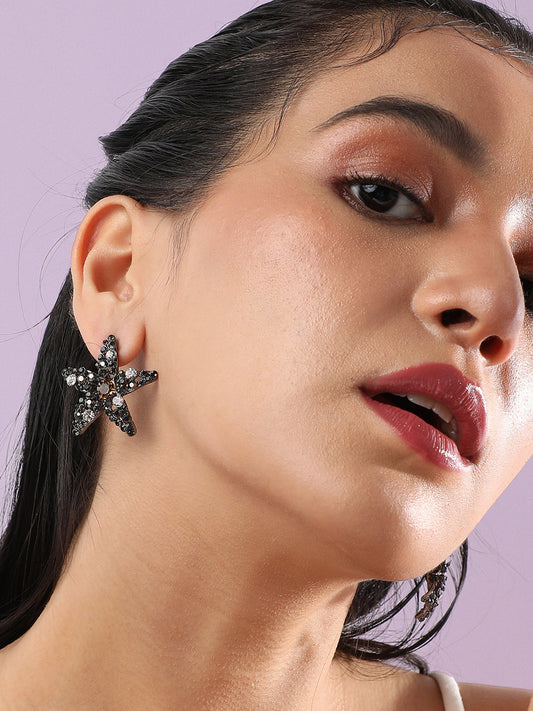 Silver-Plated Studs Earrings