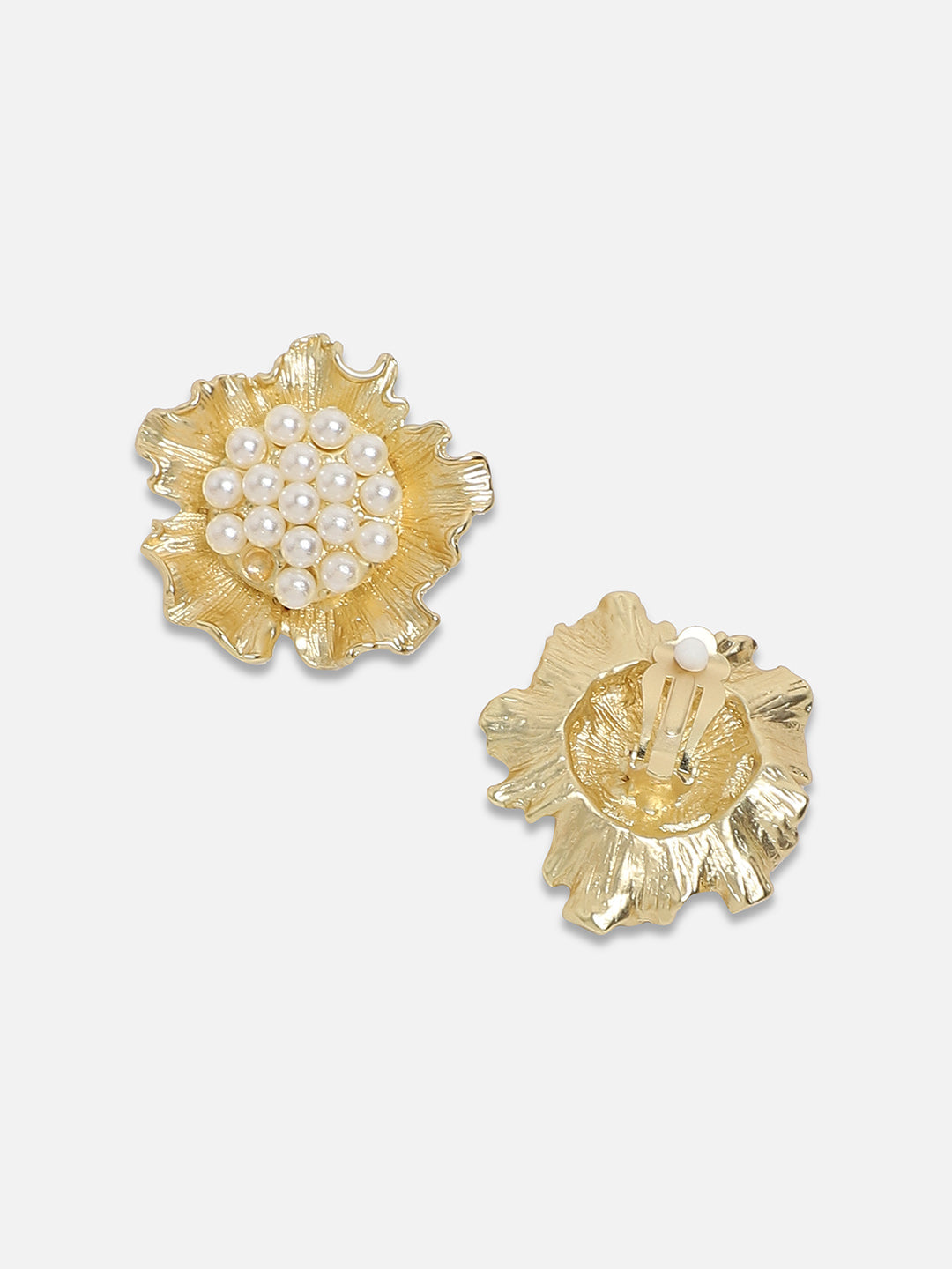 Gold-Plated Contemporary Studs Earrings
