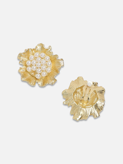 Gold-Plated Contemporary Studs Earrings